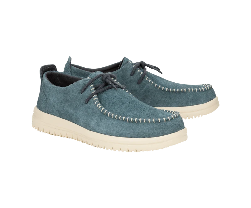 Hey Dude Wally NXT Moc Loafer für Herren | Sturmblau / Holz-Esche