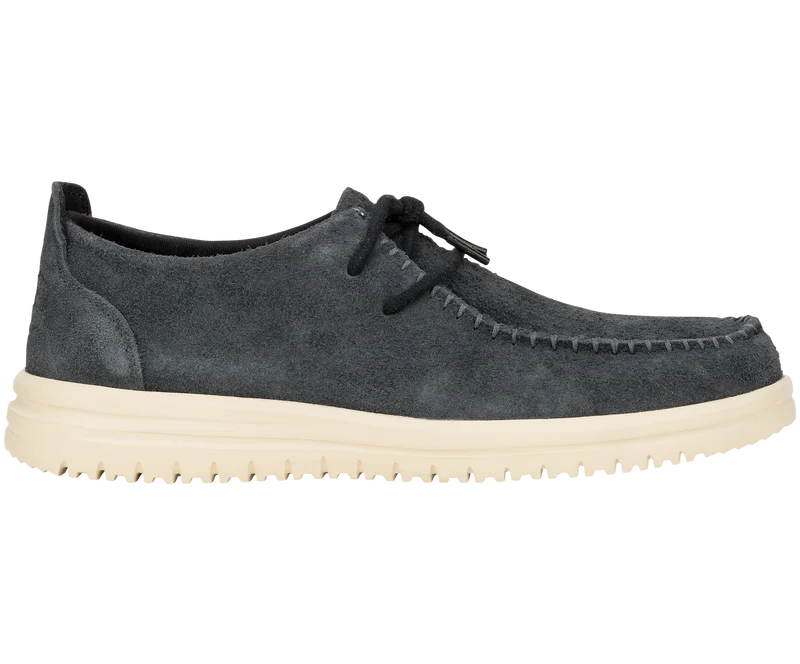 Hey Dude Wally NXT Moc Loafer für Herren | Schwarz / Holz-Esche