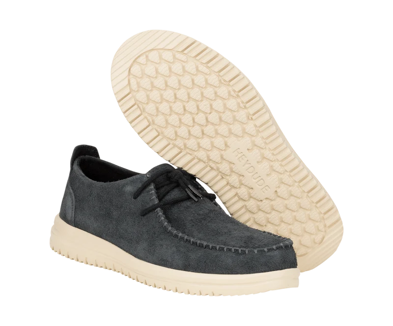 Hey Dude Wally NXT Moc Loafer für Herren | Schwarz / Holz-Esche