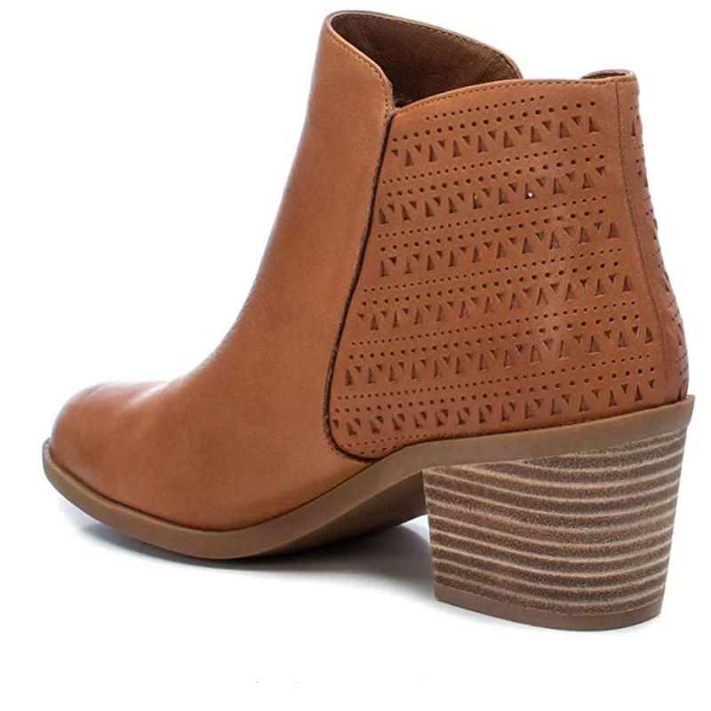 Carmela Damen-Lederstiefeletten - Kamel