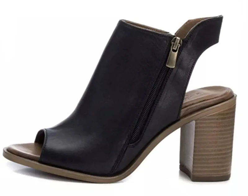 Carmela Damen-High-Heel aus schwarzem Leder