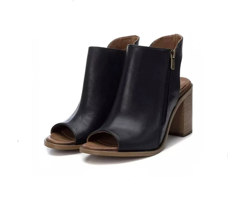 Carmela Damen-High-Heel aus schwarzem Leder