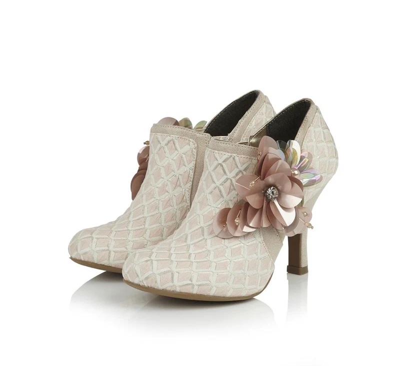 Ruby Shoo – Electra Brocade Jeweled Bootie – Hellrosa