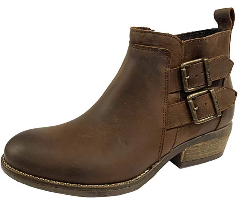 Oak & Hyde Damen Rita Twim Lederstiefelette - Braun