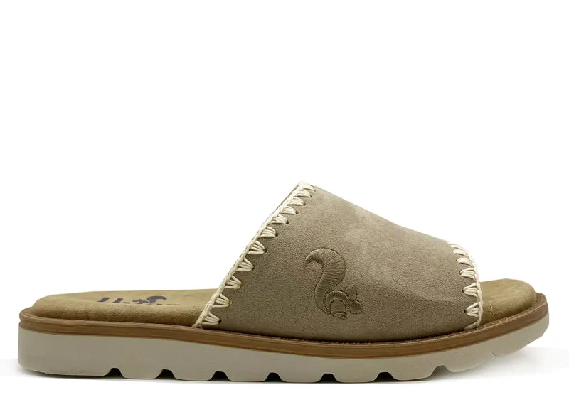 thies 1856 ® Rec Soft Woven Slide vegan taupe