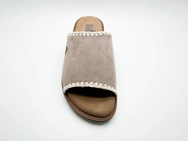 thies 1856 ® Rec Soft Woven Slide vegan taupe