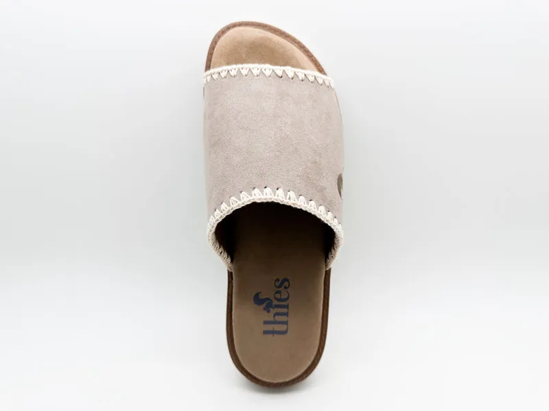 thies 1856 ® Rec Soft Woven Slide vegan taupe
