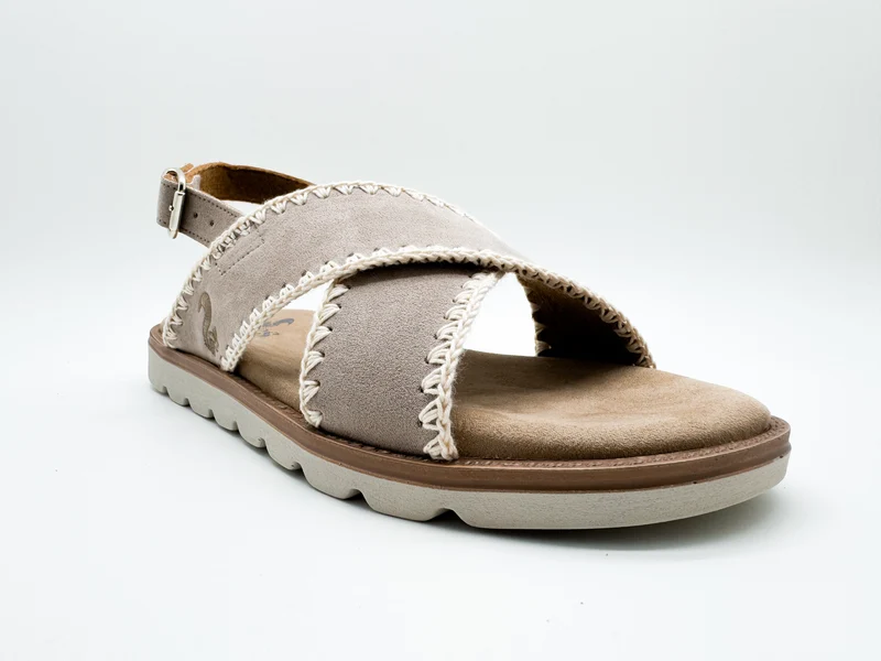thies 1856 ® Rec Soft Woven Sandal vegan taupe