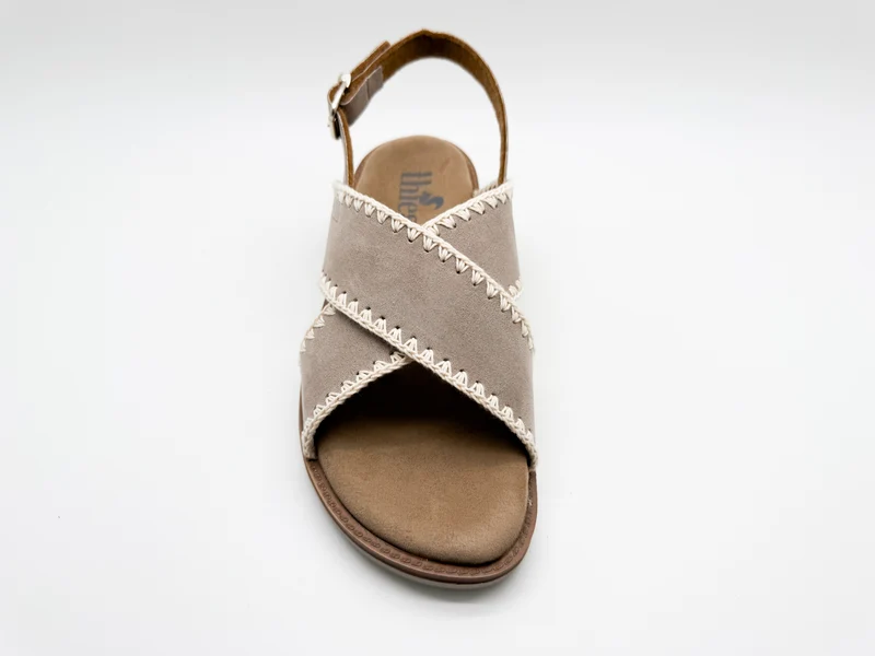 thies 1856 ® Rec Soft Woven Sandal vegan taupe