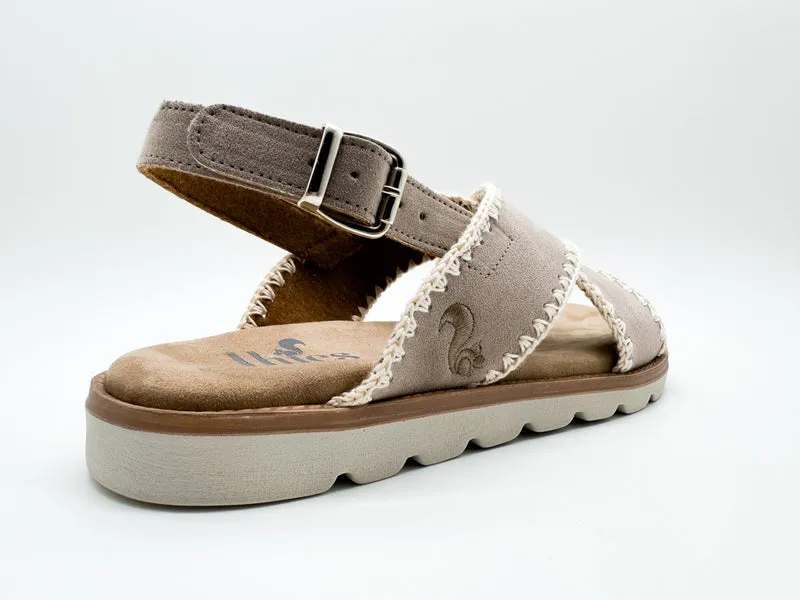 thies 1856 ® Rec Soft Woven Sandal vegan taupe