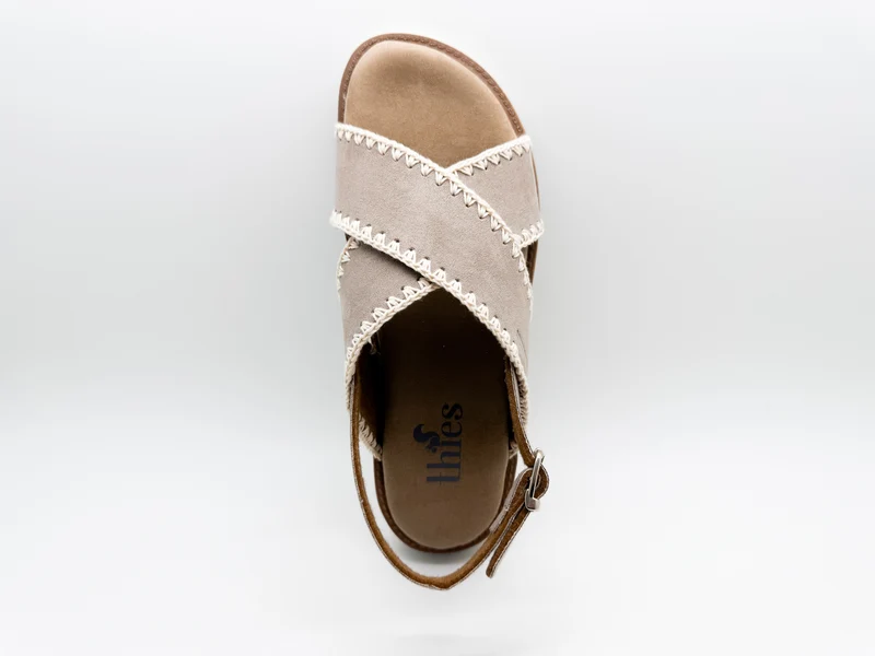 thies 1856 ® Rec Soft Woven Sandal vegan taupe