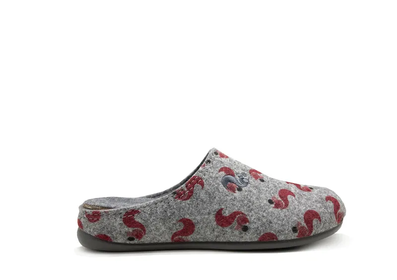thies 1856 ® Recycled PET Squirrel Slipper Kids vegan light grey