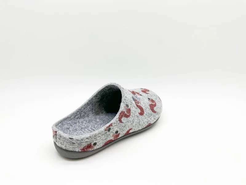 thies 1856 ® Recycled PET Squirrel Slipper Kids vegan light grey