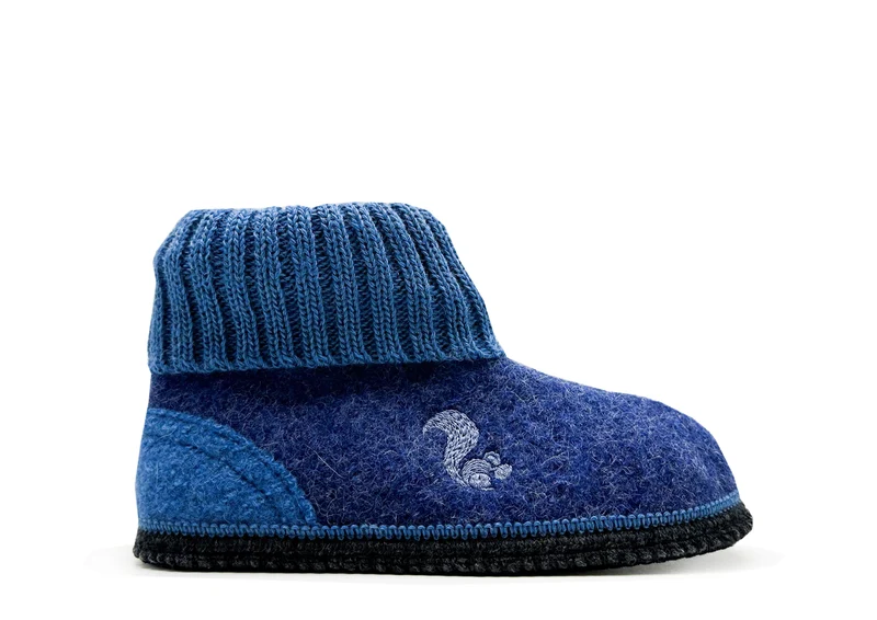 thies 1856 ® Mountain Wool Slipper Boot denim blue