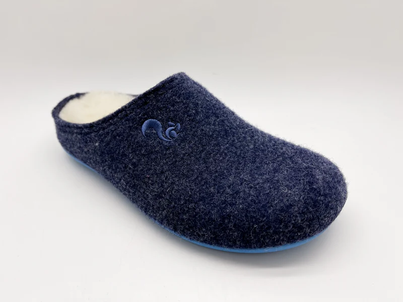 thies 1856 ® Recycled Wool Slippers dark navy blue