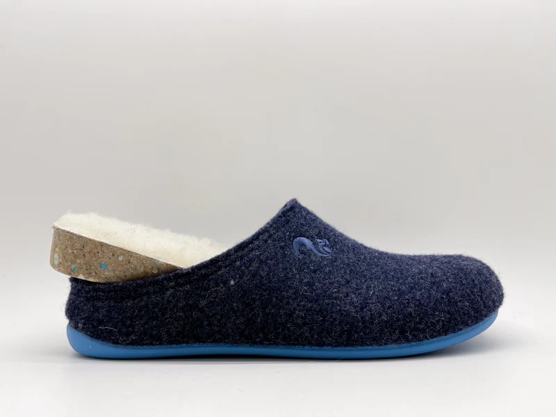 thies 1856 ® Recycled Wool Slippers dark navy blue