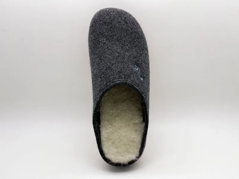 thies 1856 ® Recycled Wool Slippers dark grey red