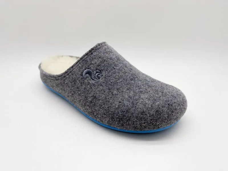 thies 1856 ® Recycled Wool Slippers grey blue