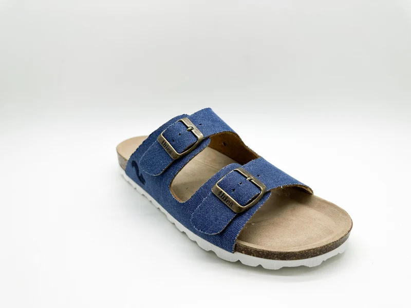 thies 1856 ® Rec Denim Sandal vegan denim blue