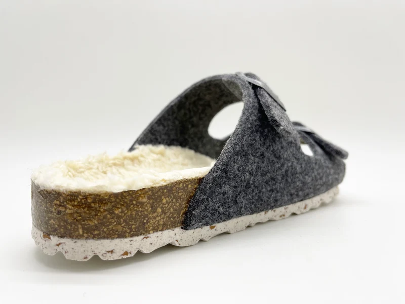 thies 1856 ® Recycled Plush PET Bio Sandal vegan dark grey