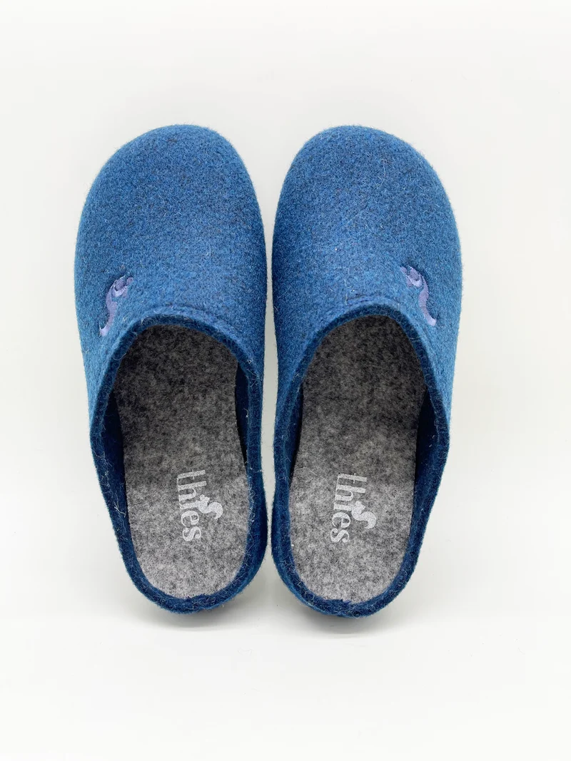 thies 1856 ® Recycled PET Slipper Kids vegan navy marino