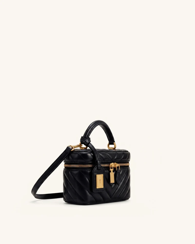 Cleo Boxförmige Henkeltasche - Charcoal Black
