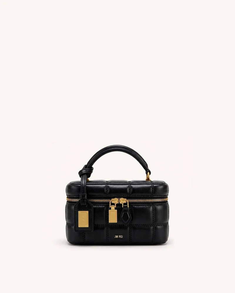 Cleo Boxförmige Henkeltasche - Schwarz