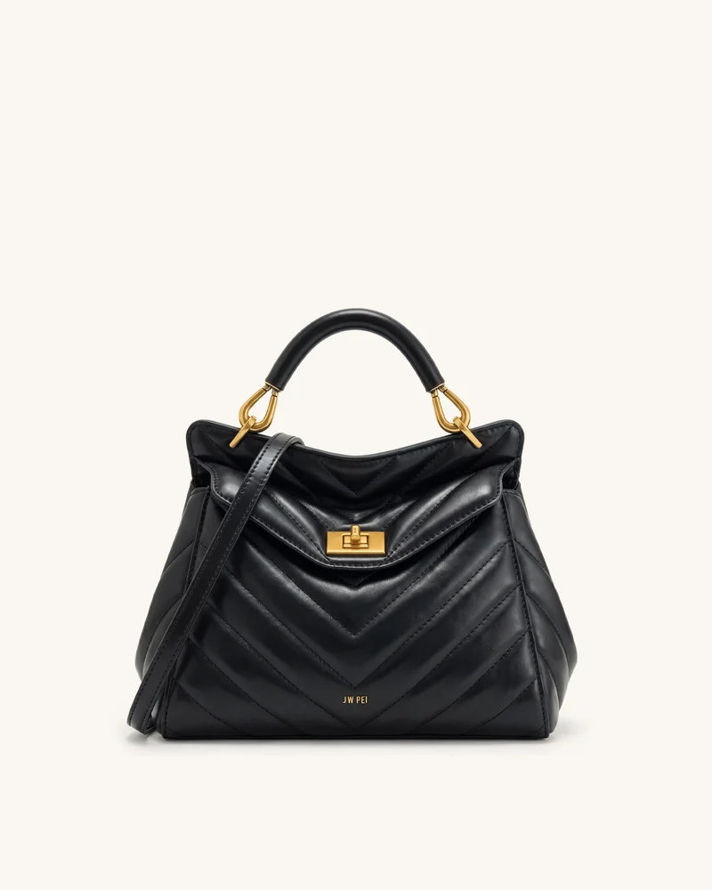 Lucia Klassische Henkeltasche - Tiefschwarz