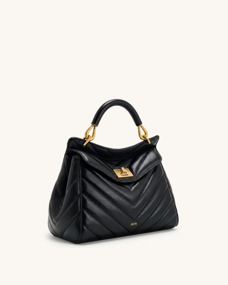 Lucia Klassische Henkeltasche - Tiefschwarz