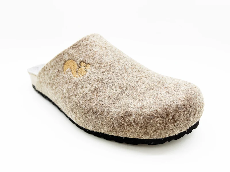 thies 1856 ® Recycled PET Bio Clog vegan beige marron orange