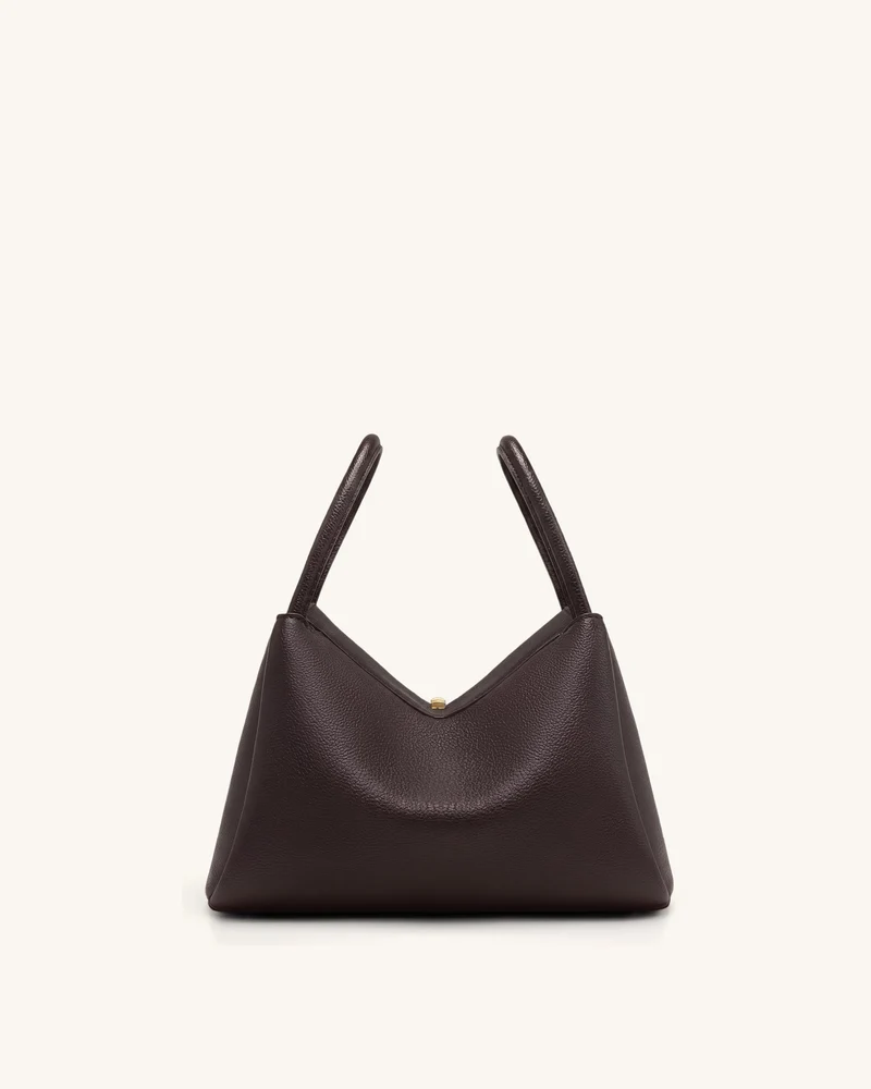 Maelle Henkeltasche mit Dackel-Charm - Dunkelbraun