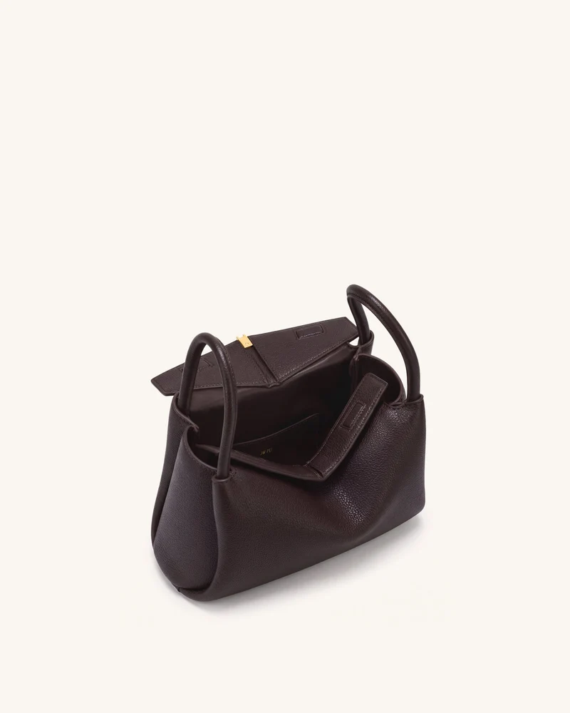 Maelle Henkeltasche mit Dackel-Charm - Dunkelbraun
