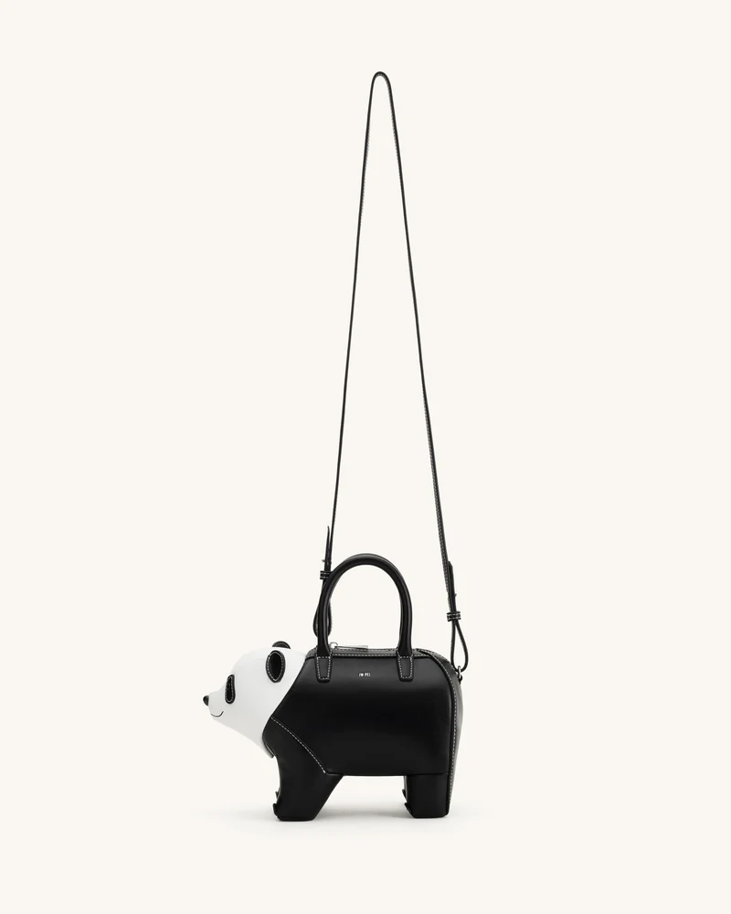 Adeline Panda-Handtasche - Schwarz