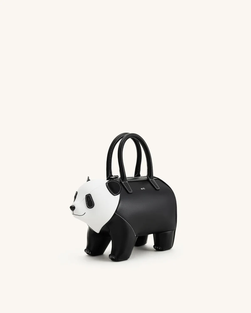 Adeline Panda-Handtasche - Schwarz