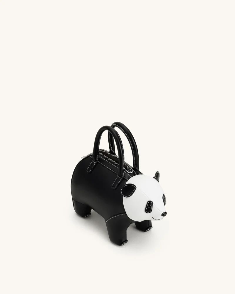 Adeline Panda-Handtasche - Schwarz