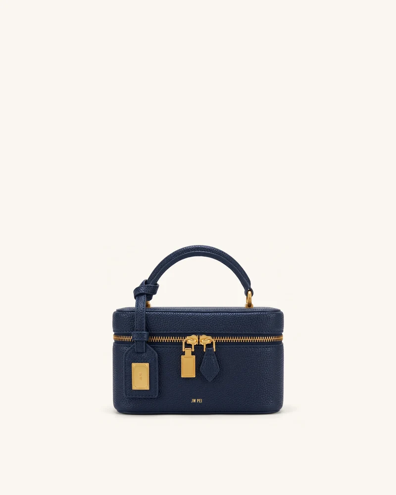 Cleo Henkeltasche in Kastenform - Marineblau