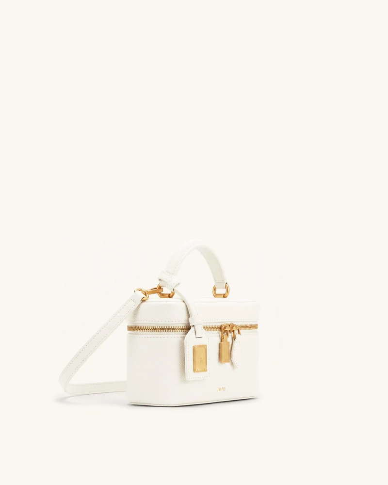 Cleo Henkeltasche in Kastenform - Off-White