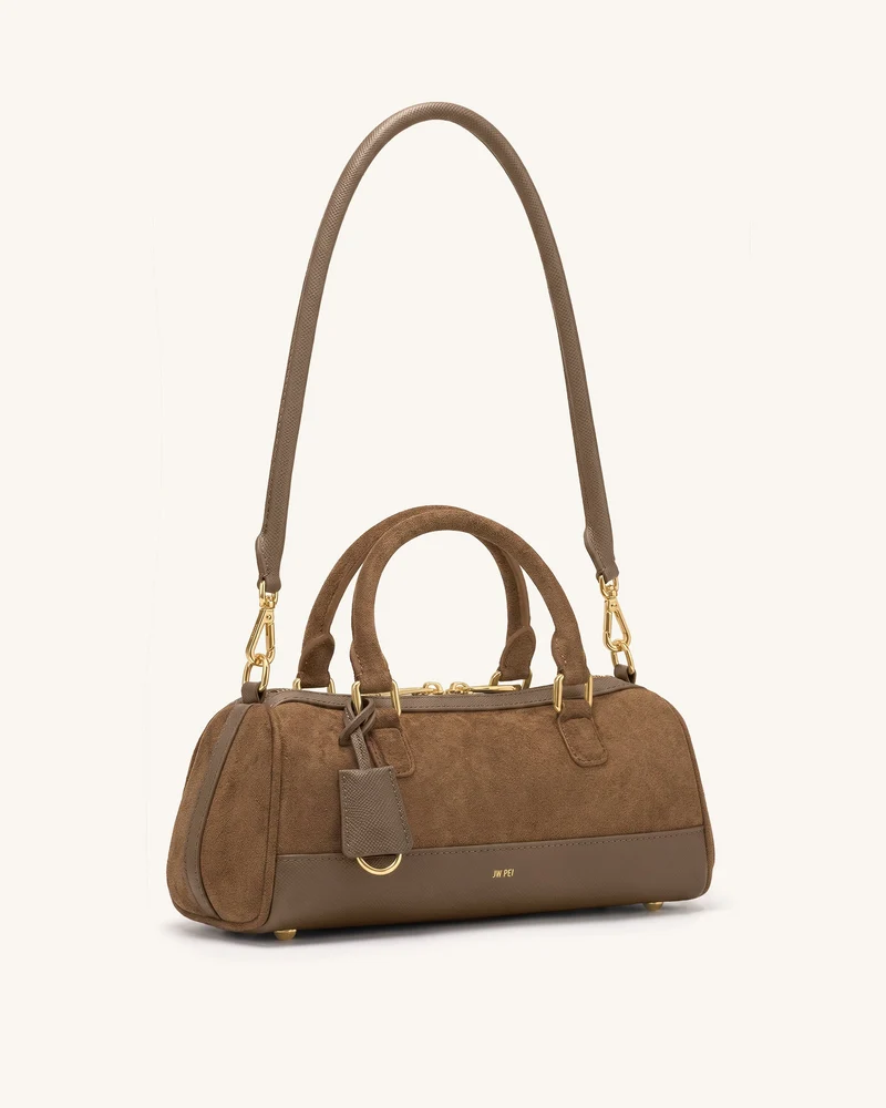 Josie Barrel-Schultertasche – Braun