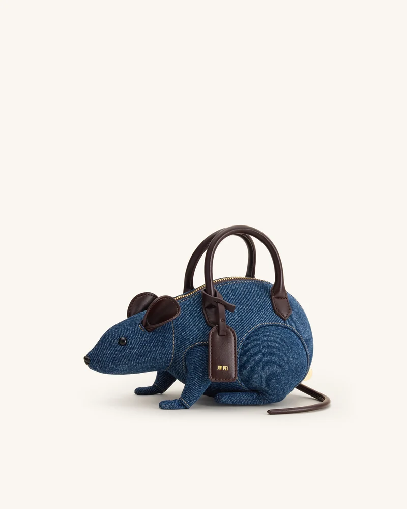 Mia Mouse-Henkeltasche - Blaues Denim