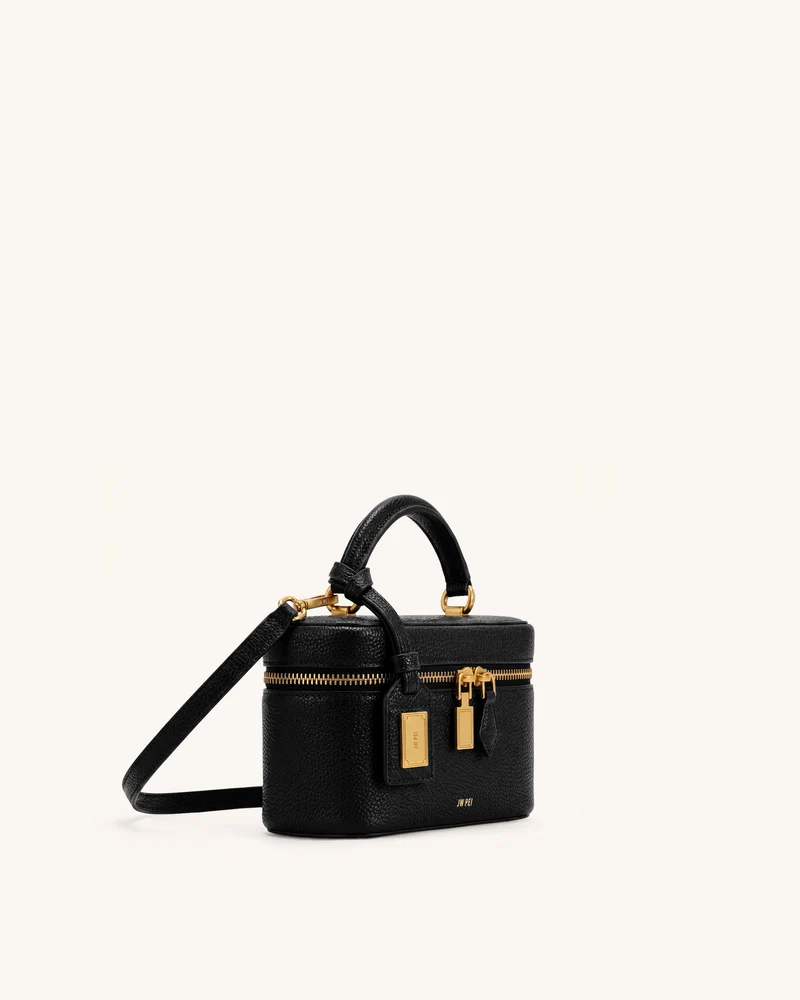 Cleo Henkeltasche in Box-Form - Tintenschwarz