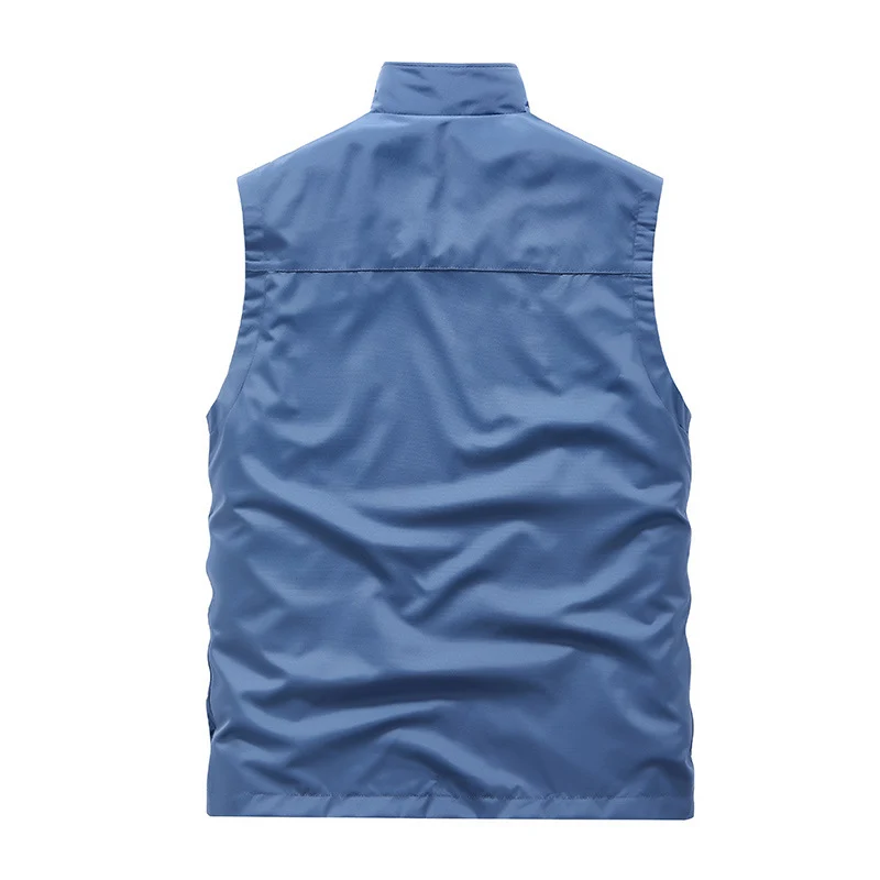 Herren Ärmellose Softshell-Utility‑Weste mit hohem Stehkragen, Zwei‑Wege‑Reißverschluss und verdeckten Taschen Nord Taschen
