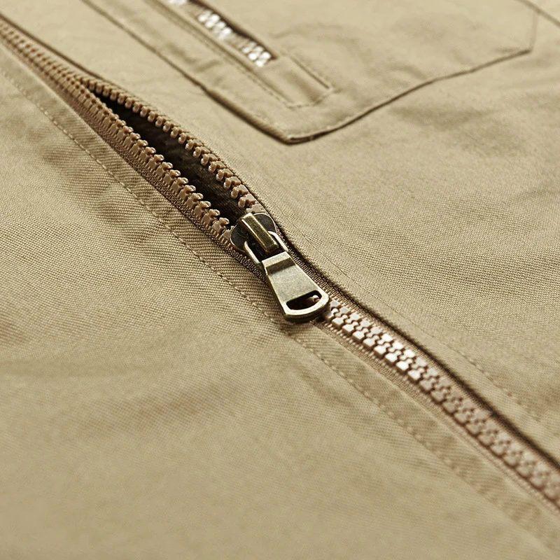 Herren Ärmellose leichte Canvas-Utility-Weste mit atmungsaktivem Mesh-Futter, windabweisender Front und mehreren Reißverschlusstaschen Nord Taschen