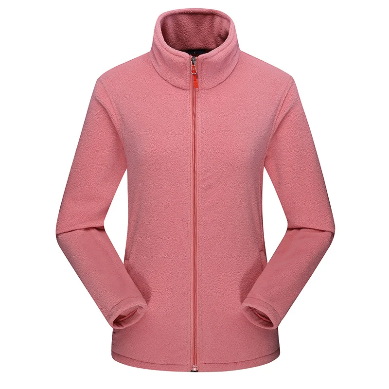 Damen Taillierte Fleecejacke mit Stehkragen und durchgehendem Reißverschluss Nord Taschen