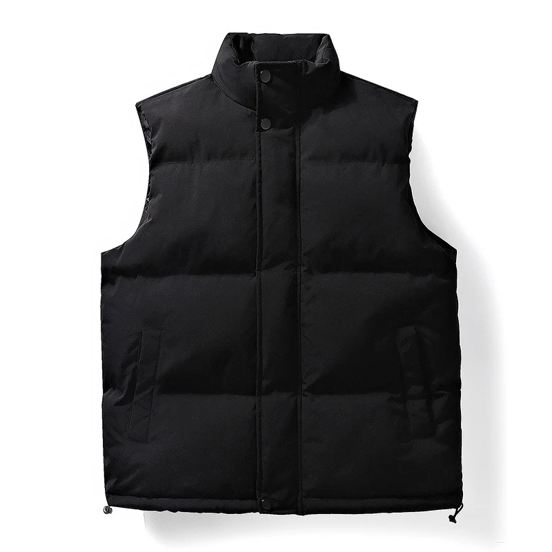 Damen Oversize Puffer‑Weste mit hohem Stehkragen, Frontblende und verstellbarem Kordelzugsaum Nord Taschen