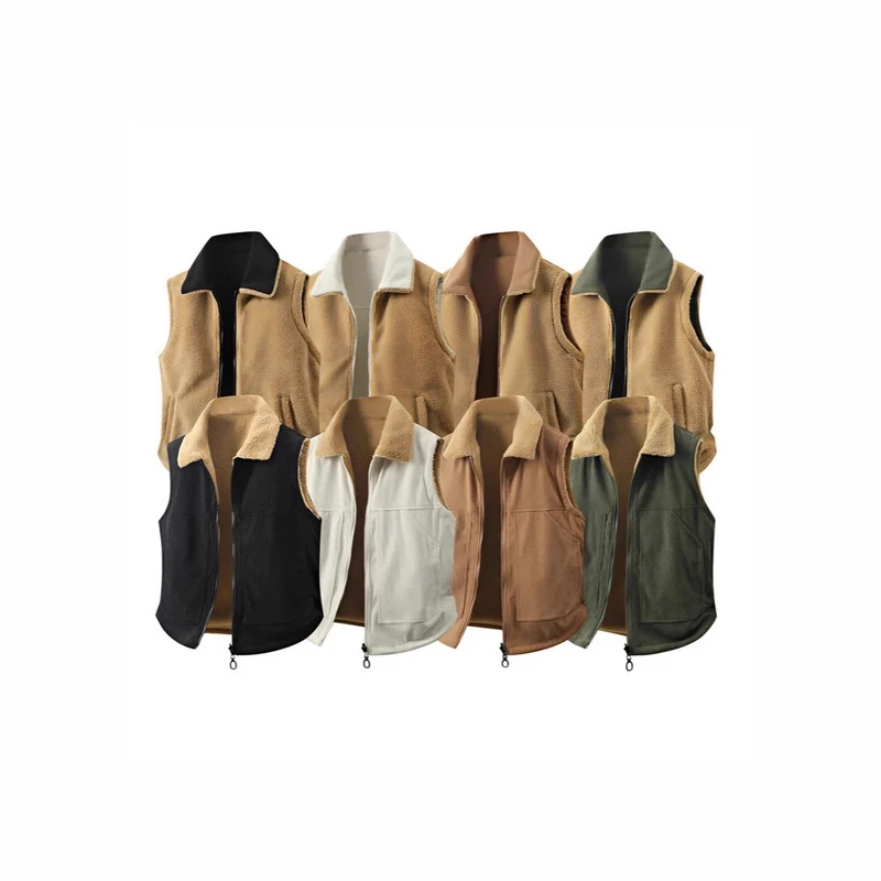 Damen Ärmellose Teddyfleece-Weste mit Stehkragen und durchgehendem Reißverschluss Nord Taschen