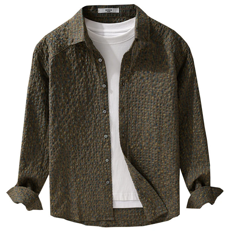 Damen Leichtes Crinkle-Karohemd im Overshirt‑Stil mit Aquarell-Check und relaxed Fit Nord Taschen