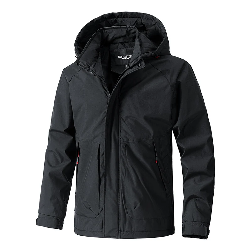 Herren Wasserdichter Outdoor-Parka mit Kapuze, atmungsaktiv und winddicht Nord Taschen
