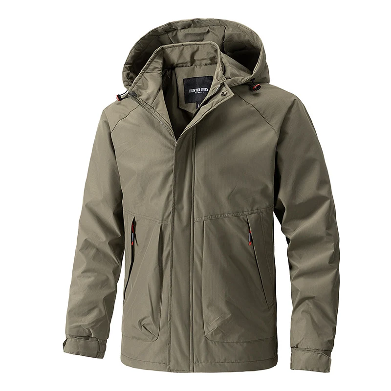 Herren Wasserdichter Outdoor-Parka mit Kapuze, atmungsaktiv und winddicht Nord Taschen