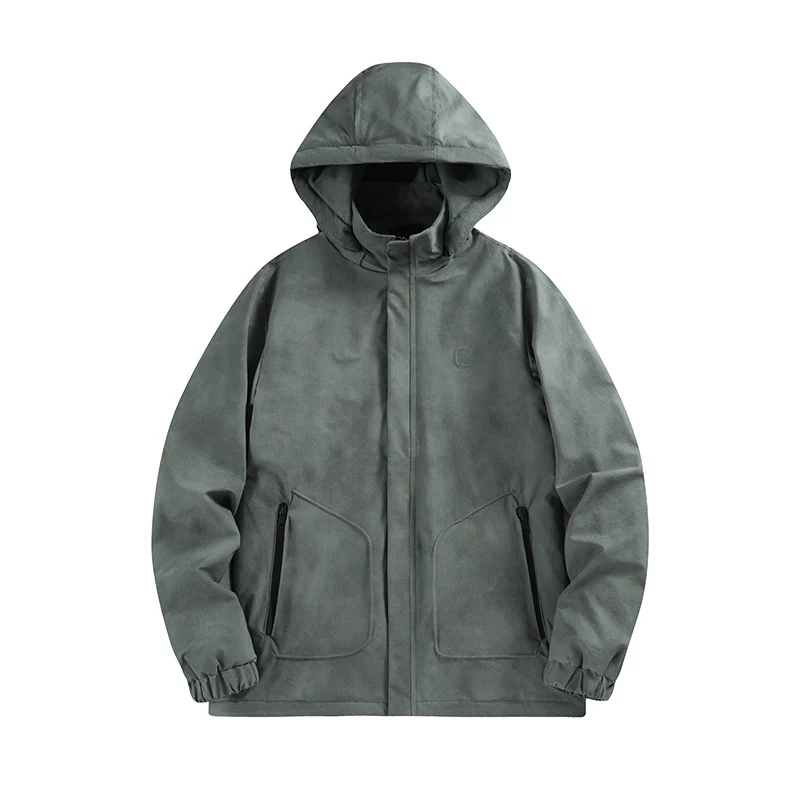 Herren Wasserdichte Kapuzen-Softshelljacke mit mattierter Oberfläche und verdecktem Reißverschluss Nord Taschen