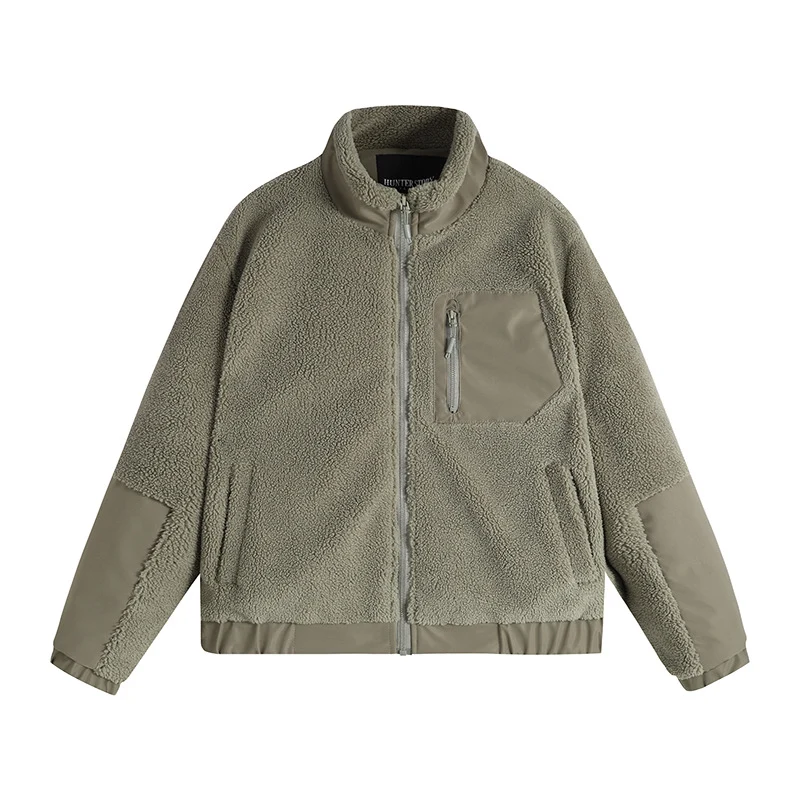Herren Thermo-Sherpa-Fleecejacke mit Reißverschluss, Brusttasche und verstärkten Ellenbogen Nord Taschen